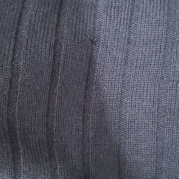 Vintage Navy Blue V-neck Unisex Shetland Wool Sweater - Picture 6 of 14